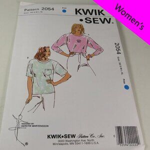 Kwik Sew 2054 Sewing Pattern Shirt UNCUT NEW short sleeve, long sleeve shirt